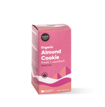 Organic Almond Cookie tea with apple, almond, and cinnamon—sweet, smooth, and comforting with a pink hue; perfect as a cozy cup or a creamy latte treat.