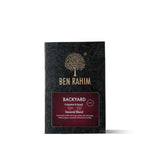 Ben Rahim Backyard Blend coffee bag featuring a smooth house espresso roast perfect for cappuccinos.