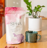 SEHA Wellness Beau-Tea with Giloy, Tulsi, Manjistha, and Hibiscus for glowing skin and strong, healthy hair.
