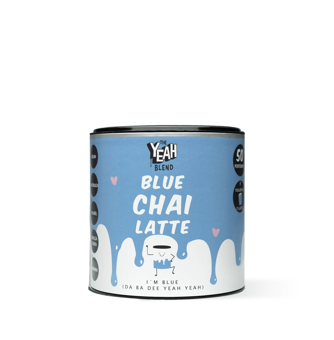 Blue Chai Latte with blue spirulina and warming spices—rich in vitamins, detoxifying, immune-boosting, and naturally vibrant for a colorful superfood treat.