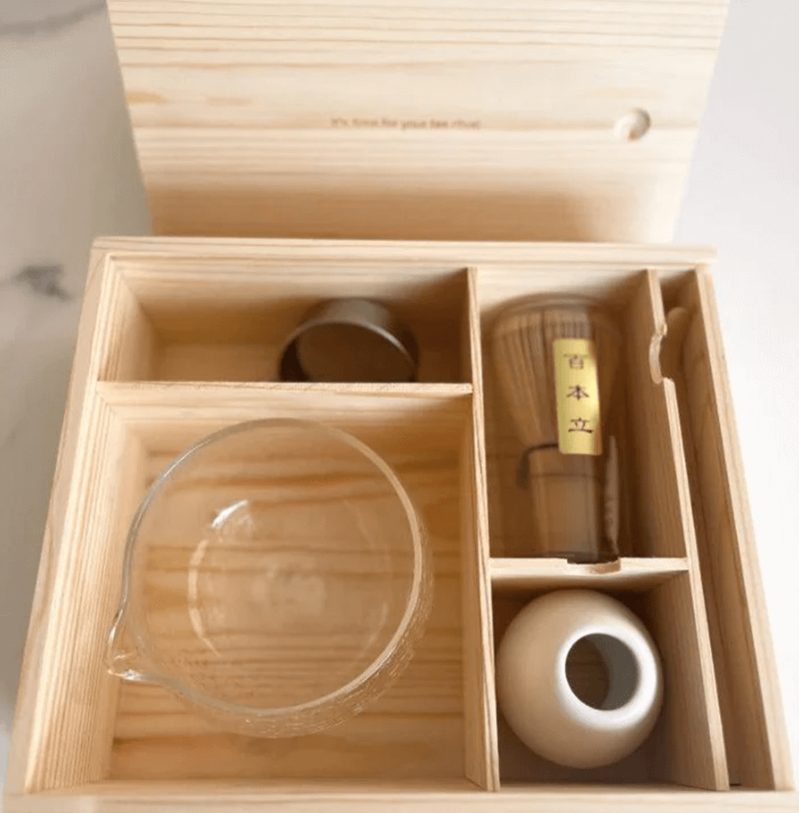 The complete Ceremony Matcha Kit, perfect for matcha starters and matcha addicts alike. It includes our signature matcha alongside traditional Japanese matcha preparation accessories