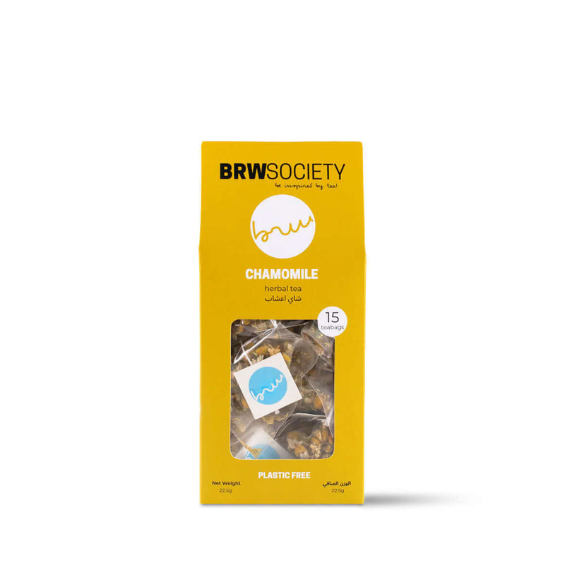 Premium herbal tea with whole Croatian chamomile flowers, perfect for calming nerves and promoting a restful night's sleep.