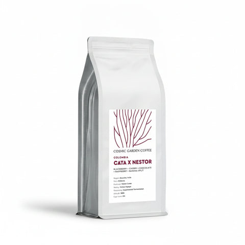 Cosmic Garden Coffee Cata X Nestor Colombia Yellow Papayo specialty roasted coffee beans pouch