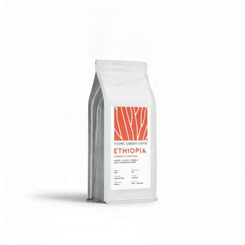 Cosmic Garden Coffee Ethiopia Hambella specialty coffee pouch with bright floral tasting notes