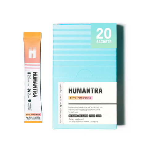 Humantra Berry Pomegranate Electrolyte Sachet Mix packshot