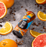 Grapefruit & Orange Sparkling Coffee - Barbados surrounded by fresh citrus fruits and coffee beans