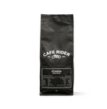 Bag of Ethiopia Buku Sayisa coffee from Cafe Rider, highland heirloom varietal, Grade 1, organic, grown in West Guji, Ethiopia.