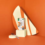 Blendsmiths House Choc Blend packaging, featuring a warm and silky-smooth drinking chocolate made with Himalayan salt. The box has a modern design with earthy tones, abstract patterns, and botanical elements, highlighting its vegan-friendly, dairy-free, a