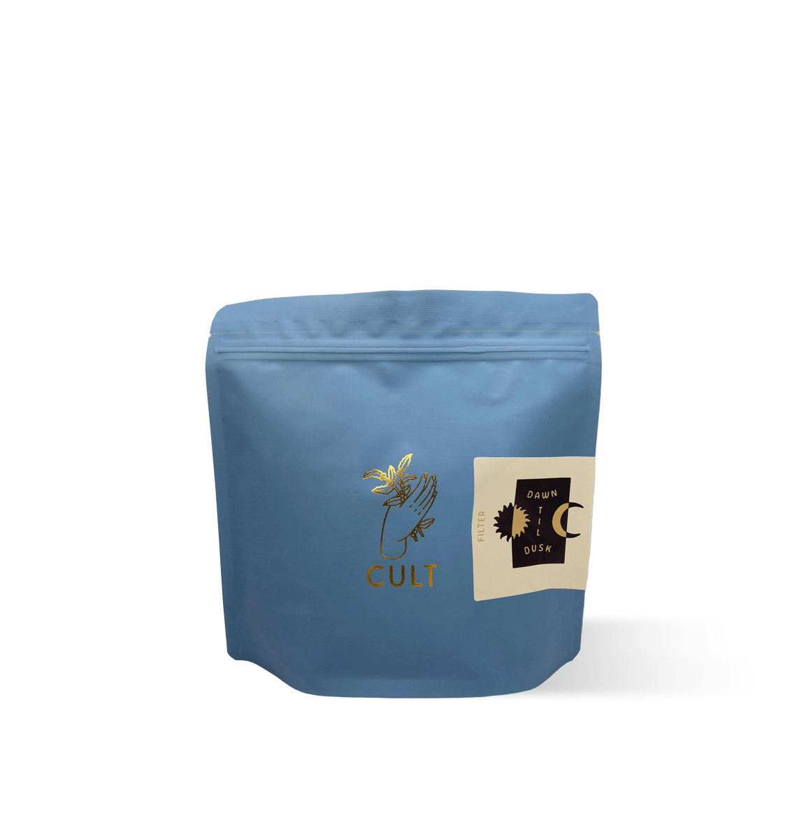 Dawn till Dusk by CULT COFFEE – a milk-focused espresso blend with velvety crema, chocolate notes, and crisp brightness, ideal for flat whites and cappuccinos all day long.