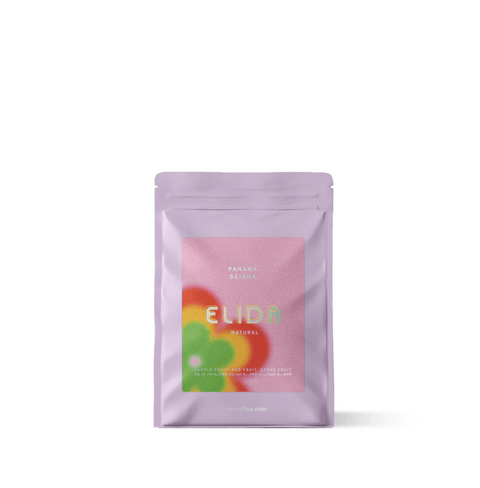 Panama Elida Estate Falda Geisha Natural coffee bag packaging.