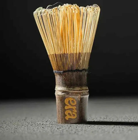 Era Dark Bamboo Chasen — Matcha Whisk showcasing handcrafted prongs for perfect matcha frothing.