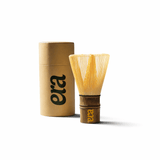 Era Dark Bamboo Chasen — Matcha Whisk with packaging, showcasing exquisite craftsmanship and unique design.
