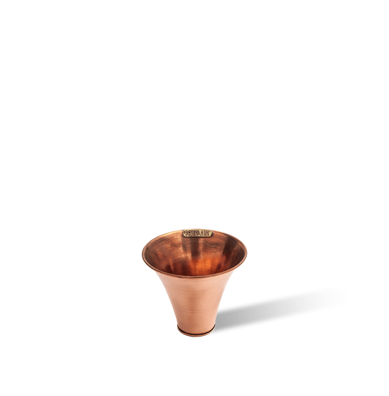 BEN RAHIM Precision Copper Cezve Coffee Funnel for Turkish coffee brewing—designed for a mess-free, accurate transfer of coffee grounds from grinder to pot.