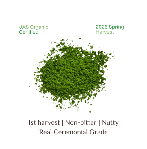 HARU - Organic Ceremonial Matcha powder - JAS Organic, 2025 spring harvest, 1st harvest, non-bitter, nutty, ceremonial grade.
