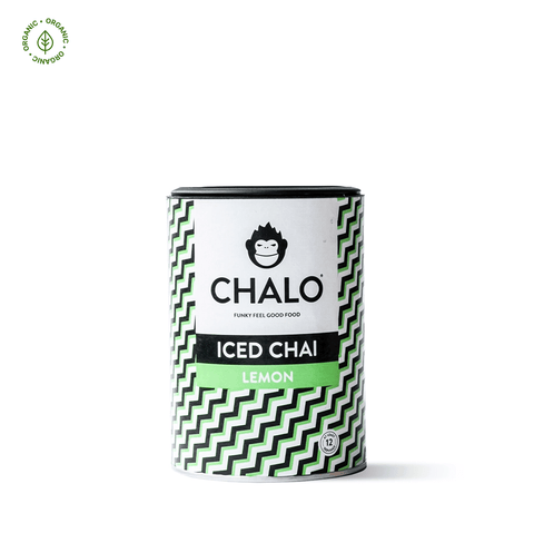 Chalo Lemon Iced Chai, tart lemon & sweet jaggery blend, fresh vegan iced tea for all seasons.
