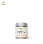 Kokoro Ceremonial Matcha 40g by Mizuba Tea Company in a tin, made from first flush leaves of ancient tea plants in Japan, featuring Samidori, Asahi, and Gokou cultivars for deep flavor.