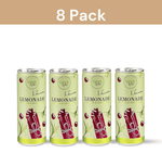FOODS BY ANN Rhubarb & Lemongrass Lemonade in a can, refreshing summer drink with natural ingredients, perfect for hot weather hydration.