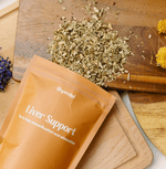 Liver Support Tea with 100% organic traditional herbs—designed to cleanse and balance your body, perfect for supporting liver health after overindulgence or as part of your wellness routine.
