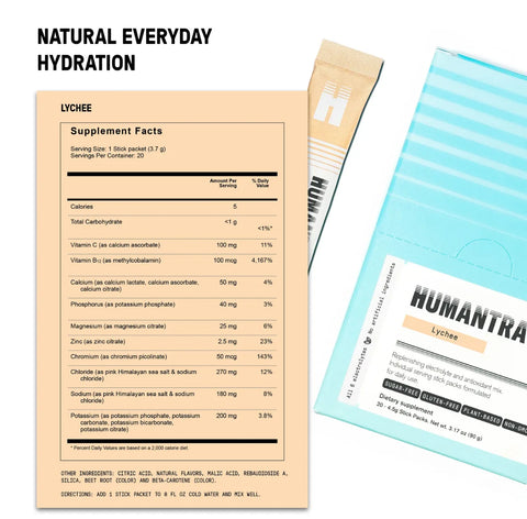 Humantra Lychee electrolyte sachet mix