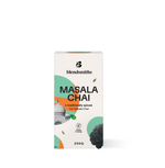 Box of Masala Chai Blend, a spiced Indian tea with natural spices and delicate sweetness, 250g package by Blendsmiths.