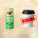 PerfectTed matcha latte compared with coffee