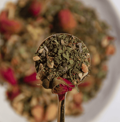 Nurtur Menopause Tea is a herbal blend with shatavari, licorice root, and chaste berries, formulated to ease menopause symptoms and support daily hormonal balance and wellbeing.
