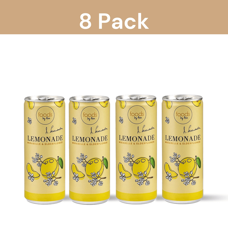 FOODS BY ANN Mirabelle & Elderflower Lemonade, a fizzy, preservative-free summer drink with natural ingredients for kids and adults alike.