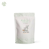 Packaging of Moroccan Dreams mint-infused Ceylon green tea by G & TEA, showcasing its organic certification.