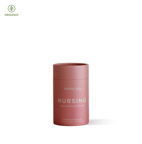 Nursing Tea packaging designed to support breastfeeding mothers with natural ingredients.