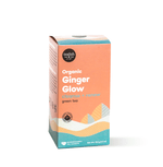 Organic Ginger Glow green tea with zesty ginger, lime, and citrus—cleansing and invigorating, perfect for boosting your daily wellness routine with a refreshing, vibrant glow.