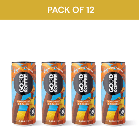 Pack of 12 Good Koffee Grapefruit & Orange Sparkling Coffee - Barbados cans
