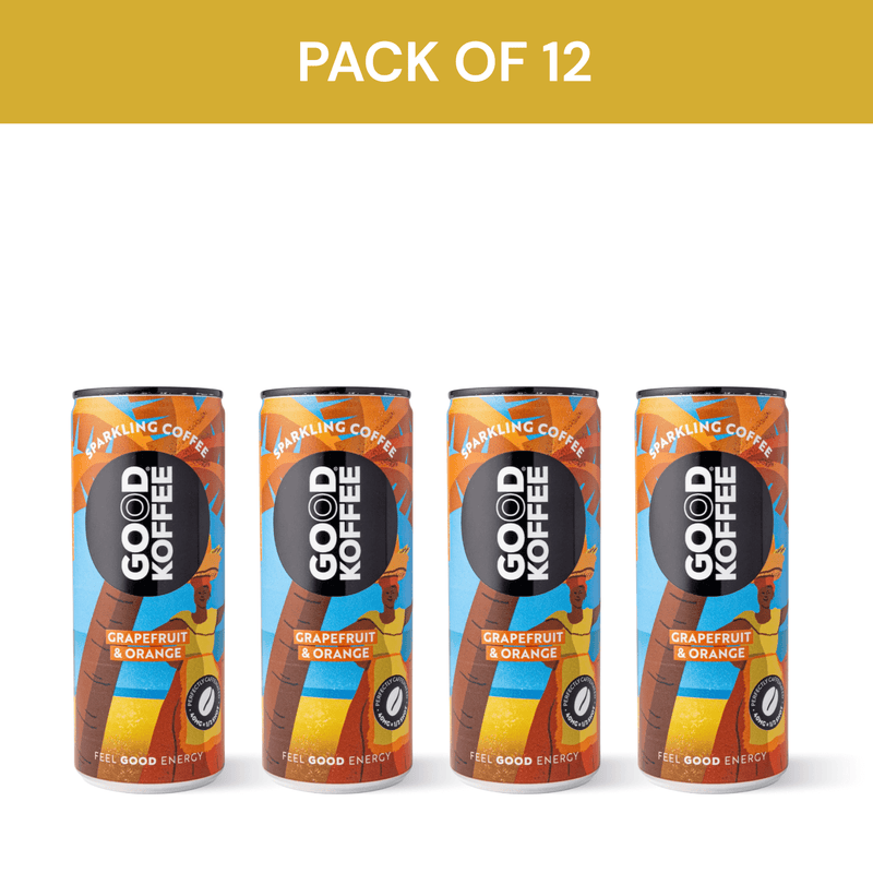Pack of 12 Good Koffee Grapefruit & Orange Sparkling Coffee - Barbados cans
