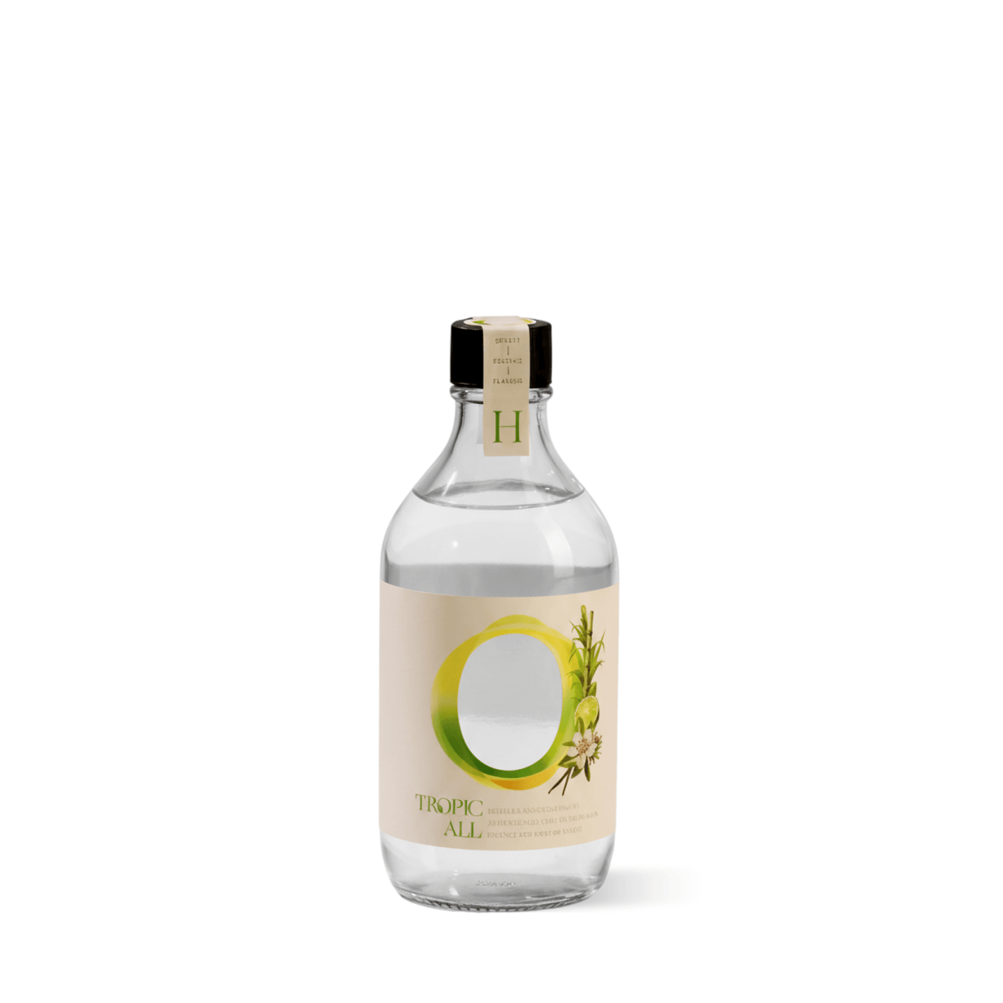 Tropic All 0.00% ABV botanical drink with Caribbean flavors in glass bottle