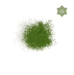 Clarity Koicha matcha green tea powder in a double-walled glass bowl beside a ceremonial matcha tin, smooth and vibrant in color.