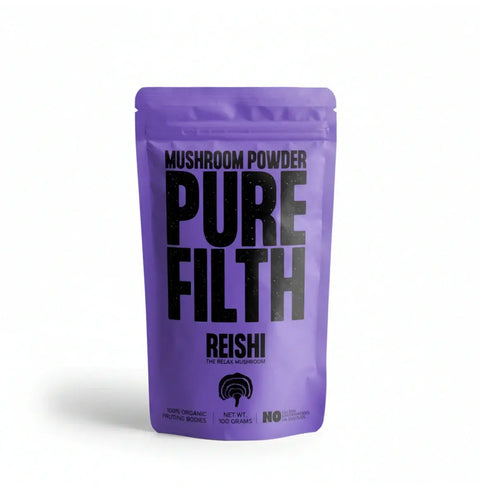 Reishi Mushroom Powder pure filth mushroom powder pouch for relaxation and sleep support