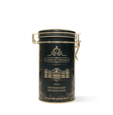 Ultra Premium Volcanic Limited Reserve Espresso can from Queen of Versailles Coffee, featuring organic 100% Arabica grounds.