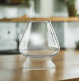 Clear Glass Whisk Holder made from borosilicate glass allows airflow for drying while providing a modern, transparent look.