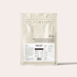 Rwanda Karisimbi Single Origin Specialty Coffee packaging from Intellect Coffee, featuring ingredient and brewing details.
