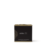 Tin of Cascara showcasing sustainable coffee fruit peel product.