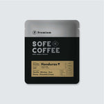 Premium Sofe Drip Bag Coffee Honduras G1 with vanilla, honey, chocolate, and whiskey notes in elegant packaging.