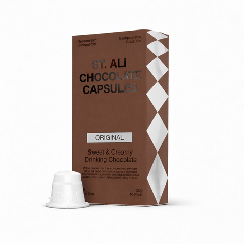 St. Ali Chocolate Capsules for Drinking Chocolate | Capsules; sweet and creamy, Nespresso compatible.