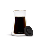 FELLOW Stagg [XF] Pour-Over Set with flat-bottom dripper, no-clog design, double-wall glass carafe, and ratio aid for precise, consistent brewing.
