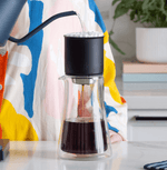 FELLOW Stagg [XF] Pour-Over Set with flat-bottom dripper, no-clog design, double-wall glass carafe, and ratio aid for precise, consistent brewing.