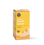 Organic Sweet Lemon rooibos blend with creamy vanilla and tart lemon—caffeine-free, hydrating, and deliciously refreshing, perfect for enjoying hot or iced.
