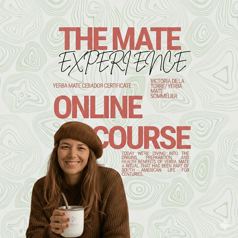 The Yerba Mate Kit - Online course and certification featuring a smiling woman with a cup.