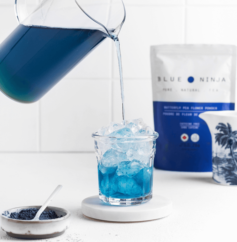 Blue Ninja Blue Matcha Powder | Wild Harvested Butterfly Pea Flowers  | Caffeine-Free Matcha Alternative
