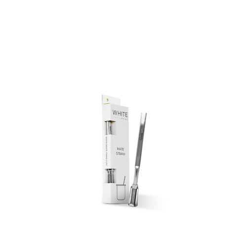 Bombilla Mate Straw in packaging, premium stainless steel for yerba mate, essential tool for authentic preparation.