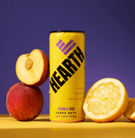 Drink Hearth Peach & Yuzu beverage with sweet peaches and tangy citrusy Yuzu, offering a refreshing, floral, and vibrant summer flavor.